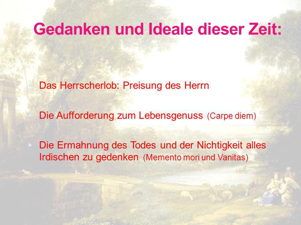 Gedanken und Ideale dieser Zeit: