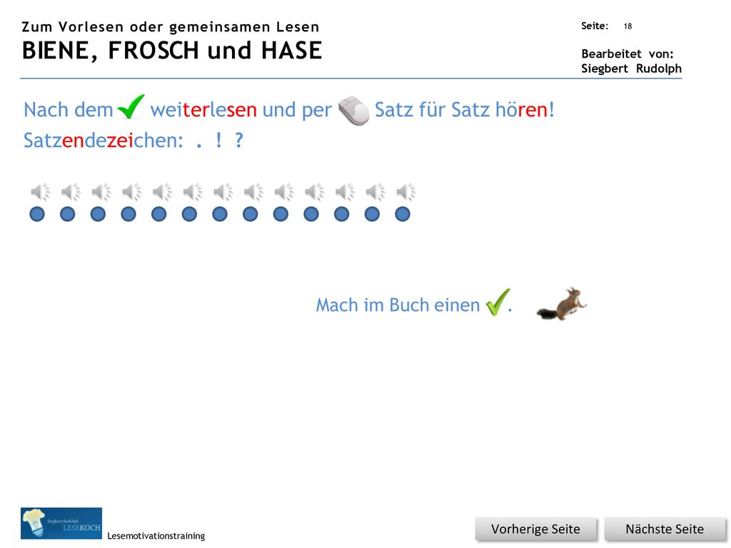 BIENE, FROSCH und HASE Zum Vorlesen oder gemeinsamen Lesen