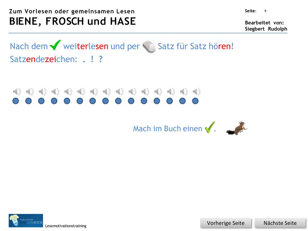 BIENE, FROSCH und HASE Zum Vorlesen oder gemeinsamen Lesen