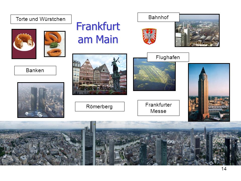 Frankfurt am Main Bahnhof Torte und Würstchen Flughafen Banken