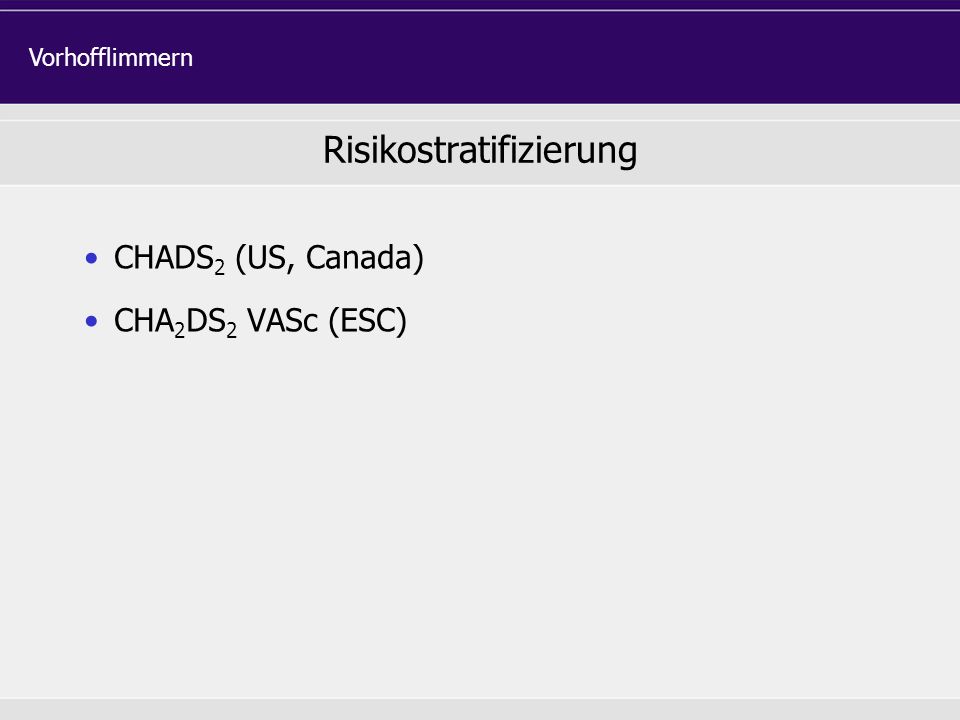 Risikostratifizierung
