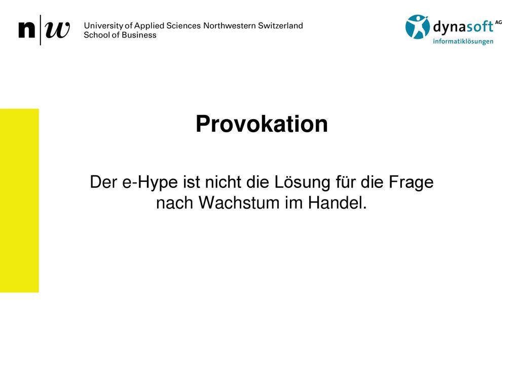 Der e-Hype ist nicht die Lösung für die Frage nach Wachstum im Handel.