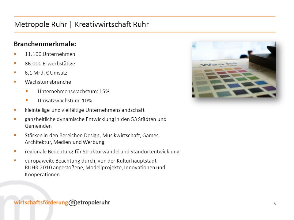 Metropole Ruhr | Kreativwirtschaft Ruhr