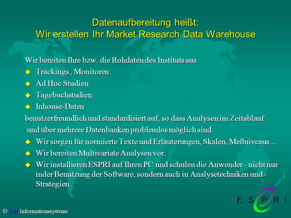 Datenaufbereitung heißt: Wir erstellen Ihr Market Research Data Warehouse