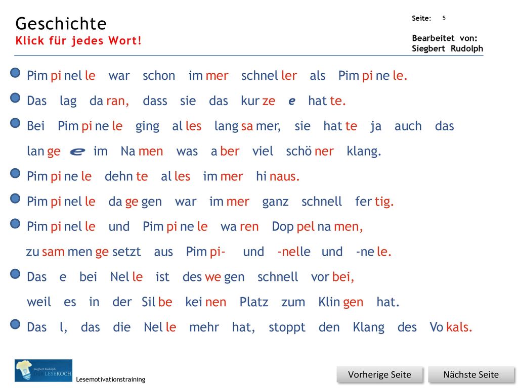 Geschichte Pim pi nel le war schon im mer schnel ler als Pim pi ne le.