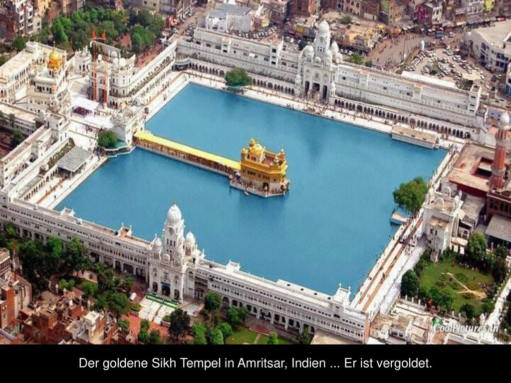 Der goldene Sikh Tempel in Amritsar, Indien ... Er ist vergoldet.