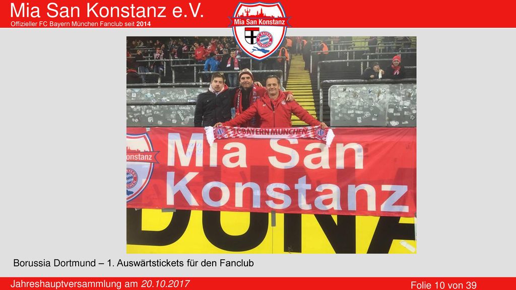 Borussia Dortmund – 1. Auswärtstickets für den Fanclub