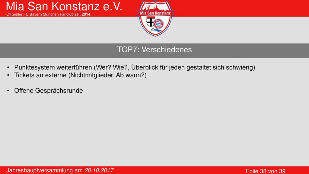 TOP7: Verschiedenes Punktesystem weiterführen (Wer Wie , Überblick für jeden gestaltet sich schwierig)
