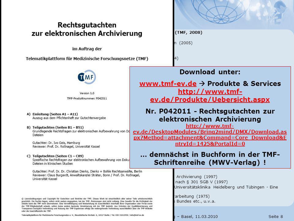 … demnächst in Buchform in der TMF-Schriftenreihe (MWV-Verlag) !