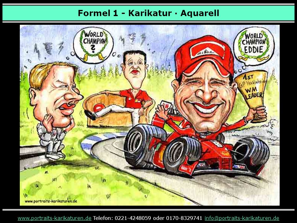 Formel 1 - Karikatur · Aquarell