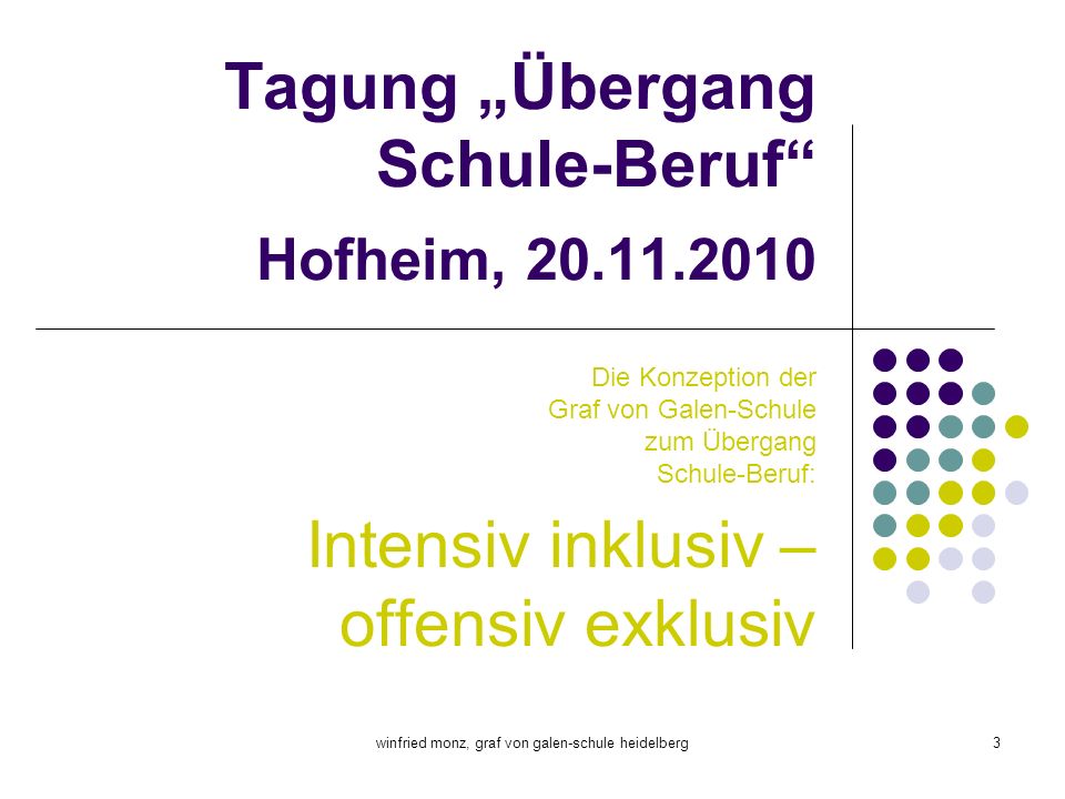 Tagung „Übergang Schule-Beruf Hofheim,