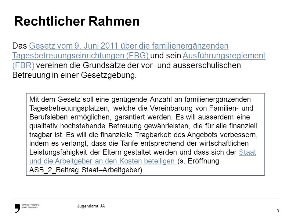 Rechtlicher Rahmen