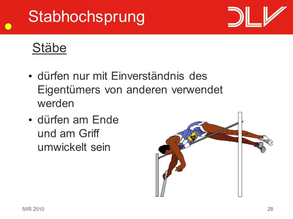 Stabhochsprung Stäbe. dürfen nur mit Einverständnis des Eigentümers von anderen verwendet werden.
