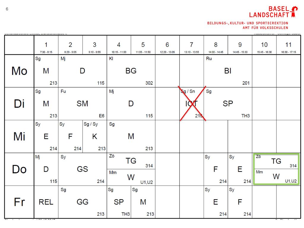 A = E = P Unterrichtszeiten noch offen Mittag schon um beginnen
