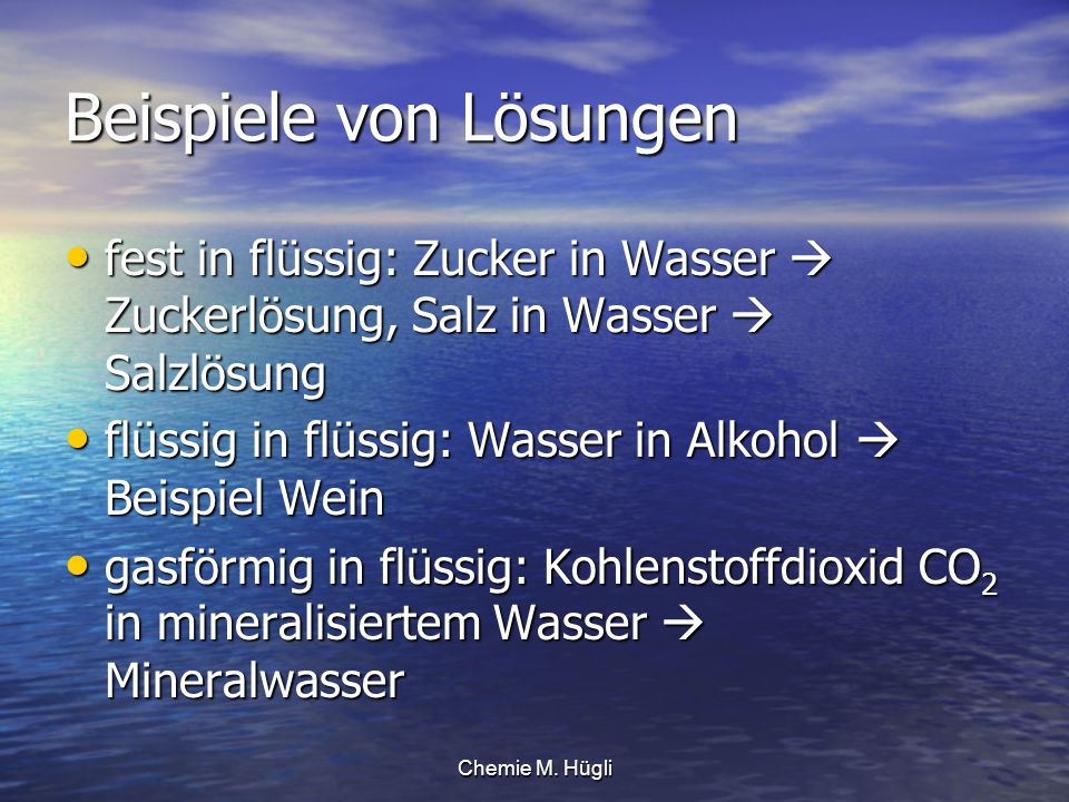 Beispiele von Lösungen