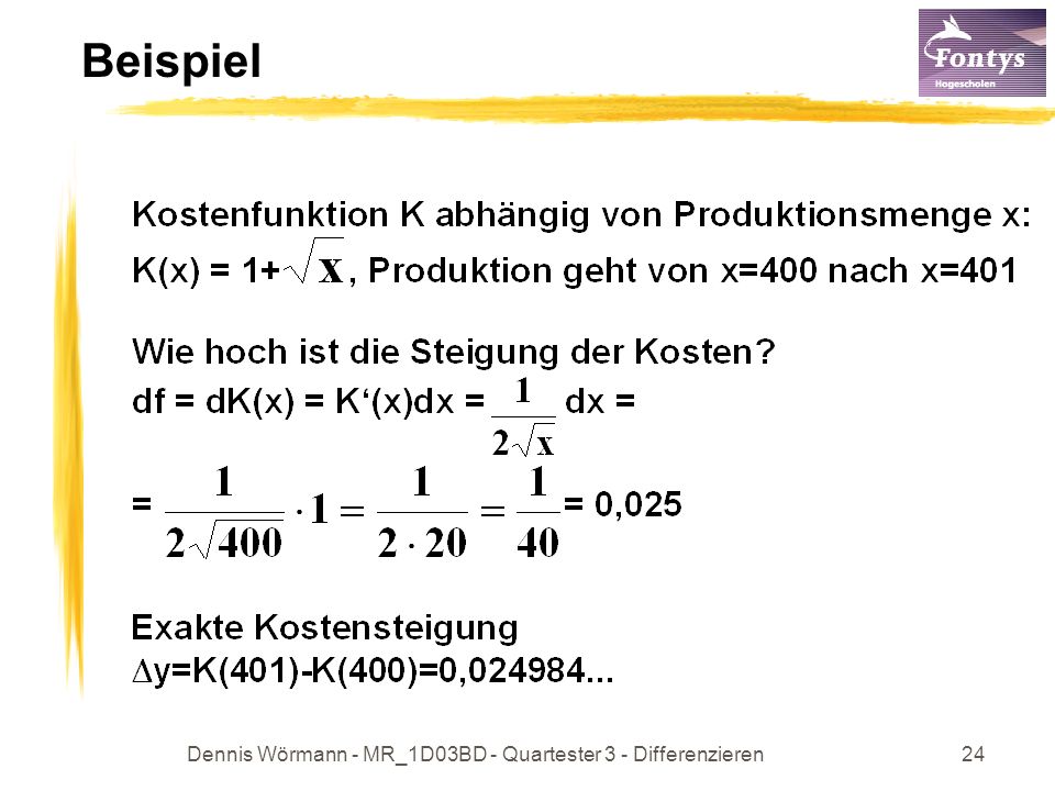 Dennis Wörmann - MR_1D03BD - Quartester 3 - Differenzieren