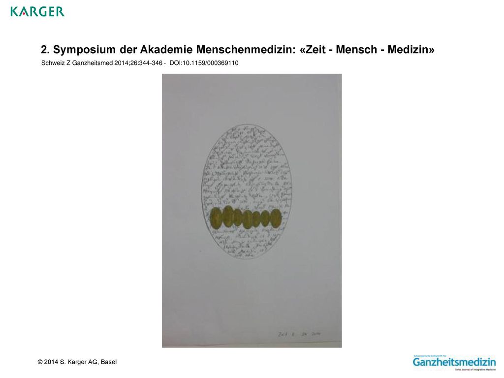 2. Symposium der Akademie Menschenmedizin: «Zeit - Mensch - Medizin»