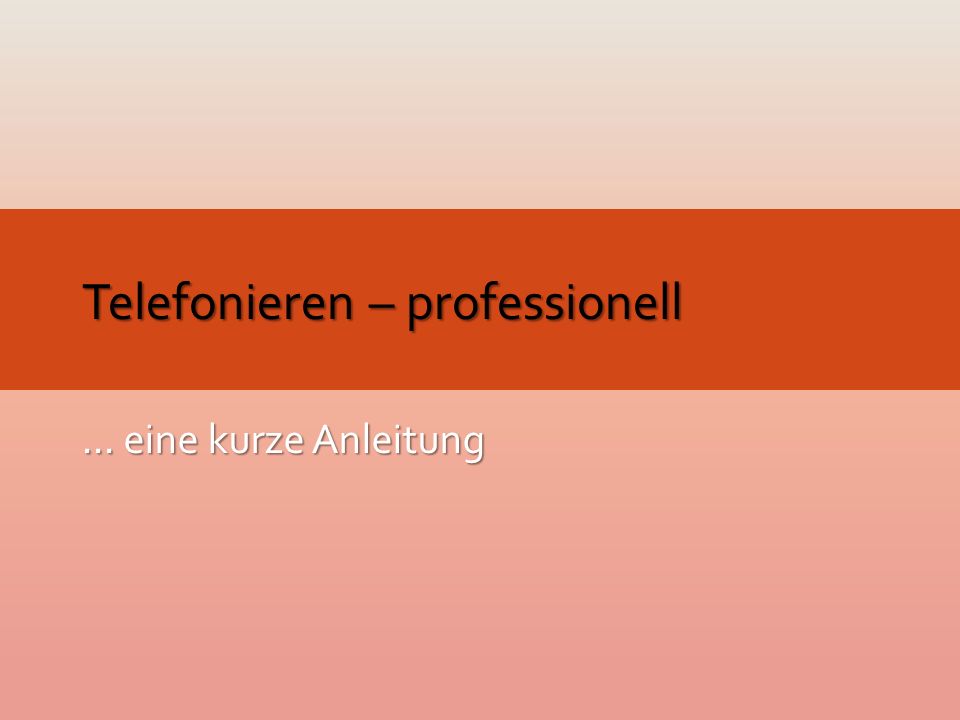 Telefonieren professionell ppt herunterladen