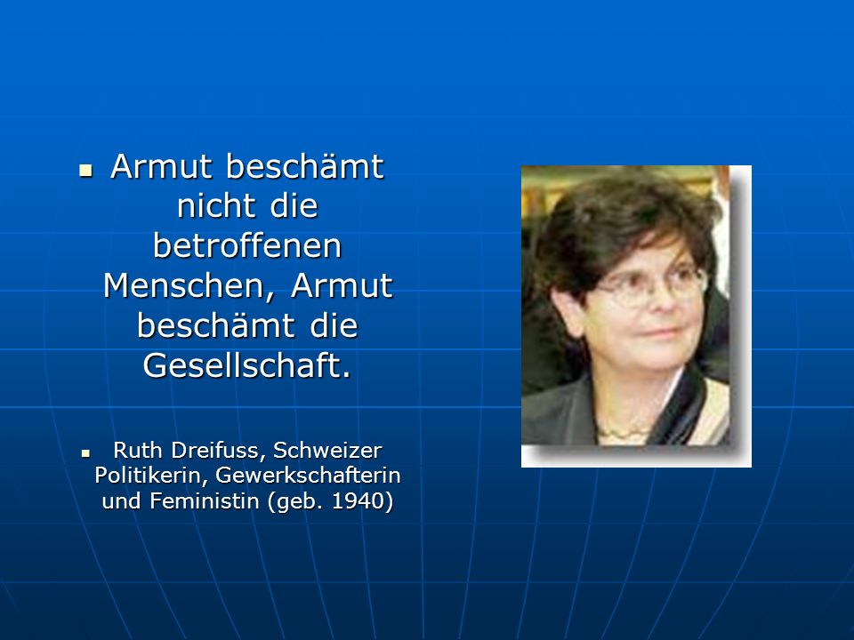 Armut beschämt nicht die betroffenen Menschen, Armut beschämt die Gesellschaft.