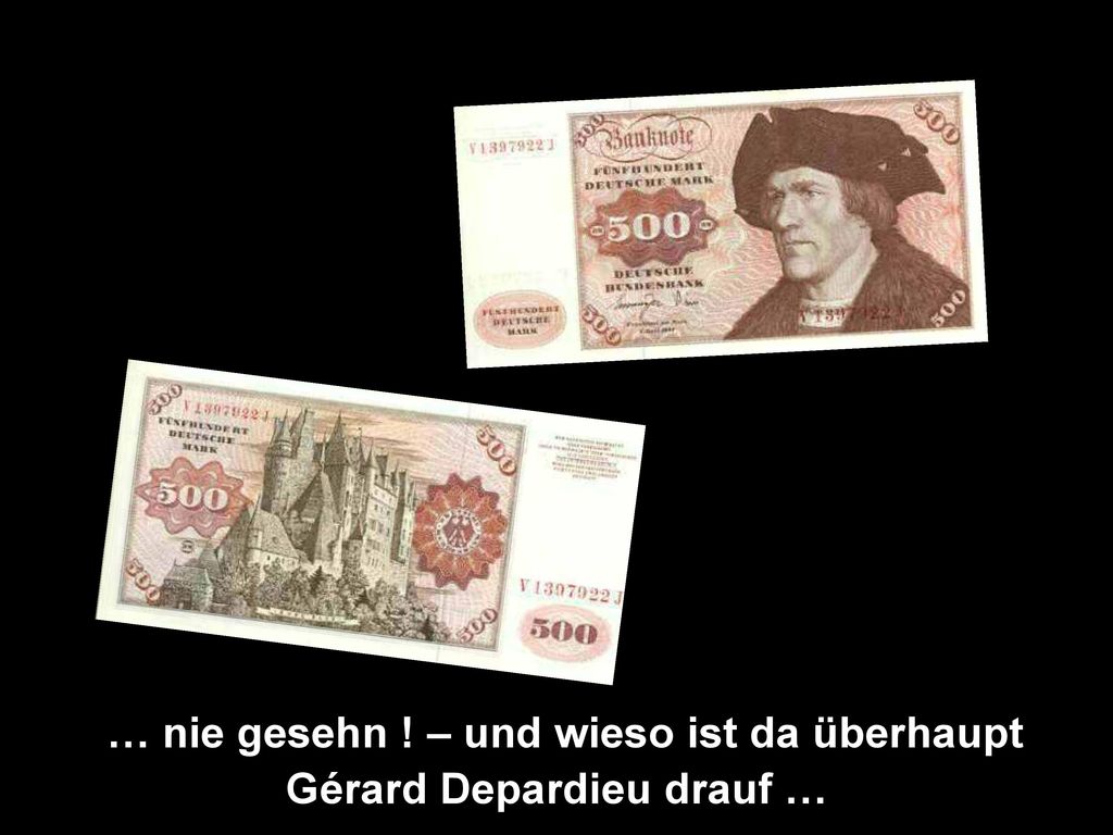 … nie gesehn ! – und wieso ist da überhaupt Gérard Depardieu drauf …
