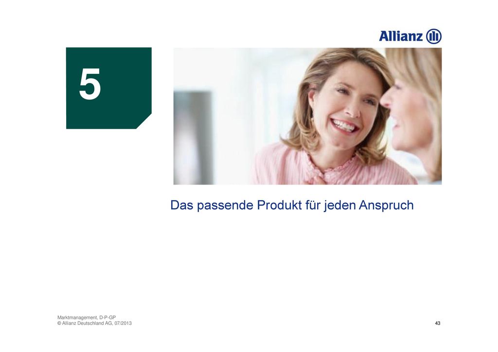 5 Das passende Produkt für jeden Anspruch Marktmanagement, D-P-GP