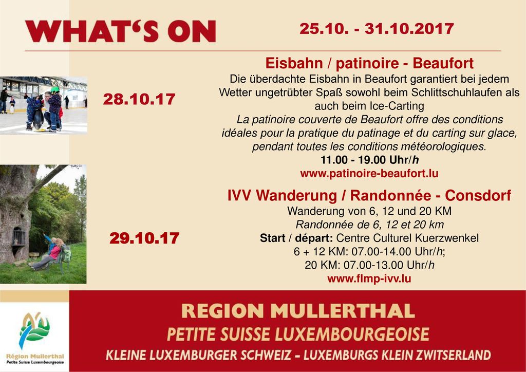 Eisbahn / patinoire - Beaufort IVV Wanderung / Randonnée - Consdorf