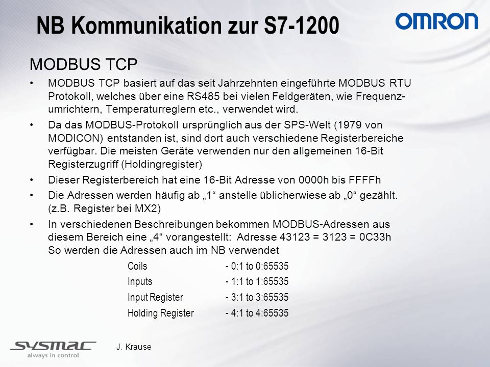 NB Kommunikation zur S7-1200