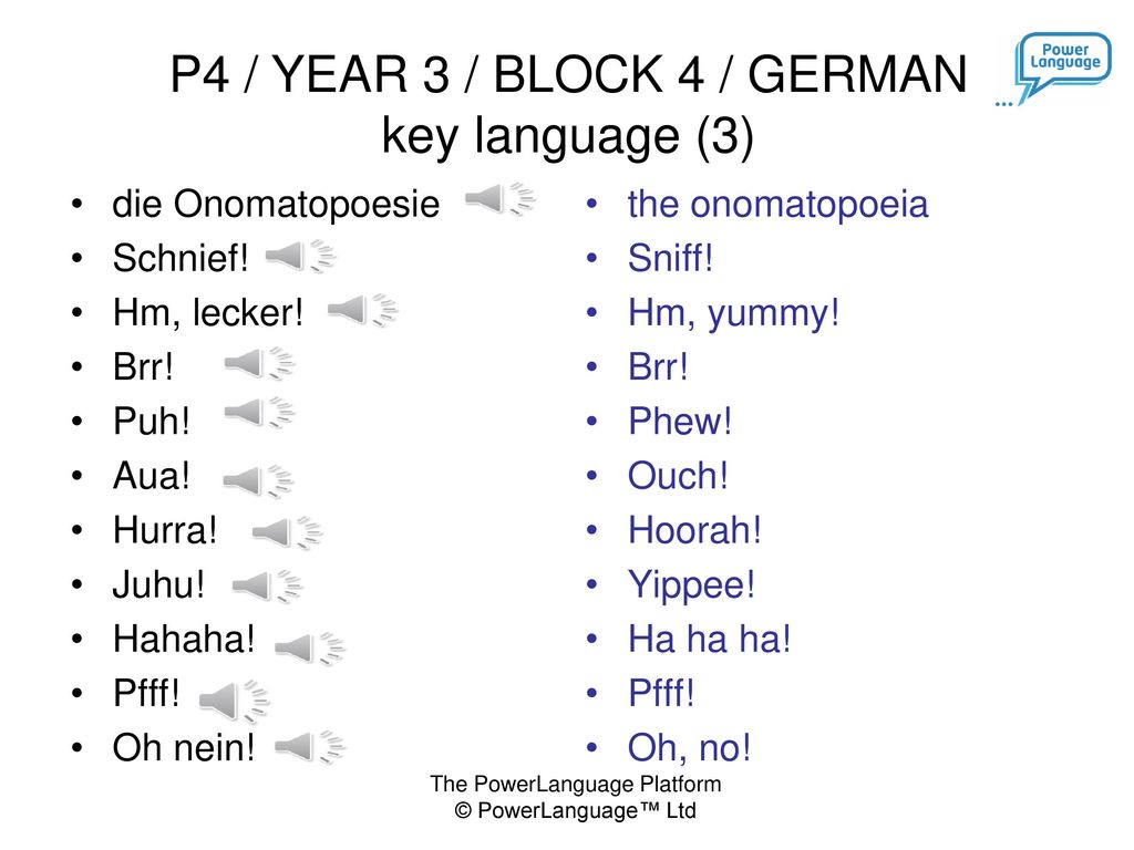 P4 / YEAR 3 / BLOCK 4 / GERMAN key language (3)