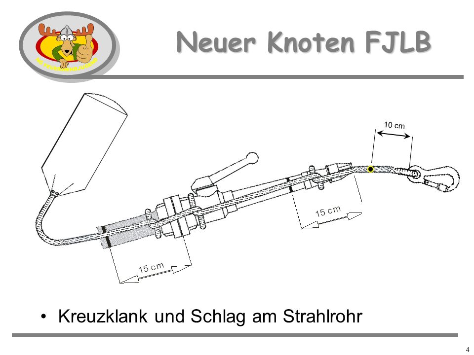 Neuer Knoten FJLB 10 cm Kreuzklank und Schlag am Strahlrohr
