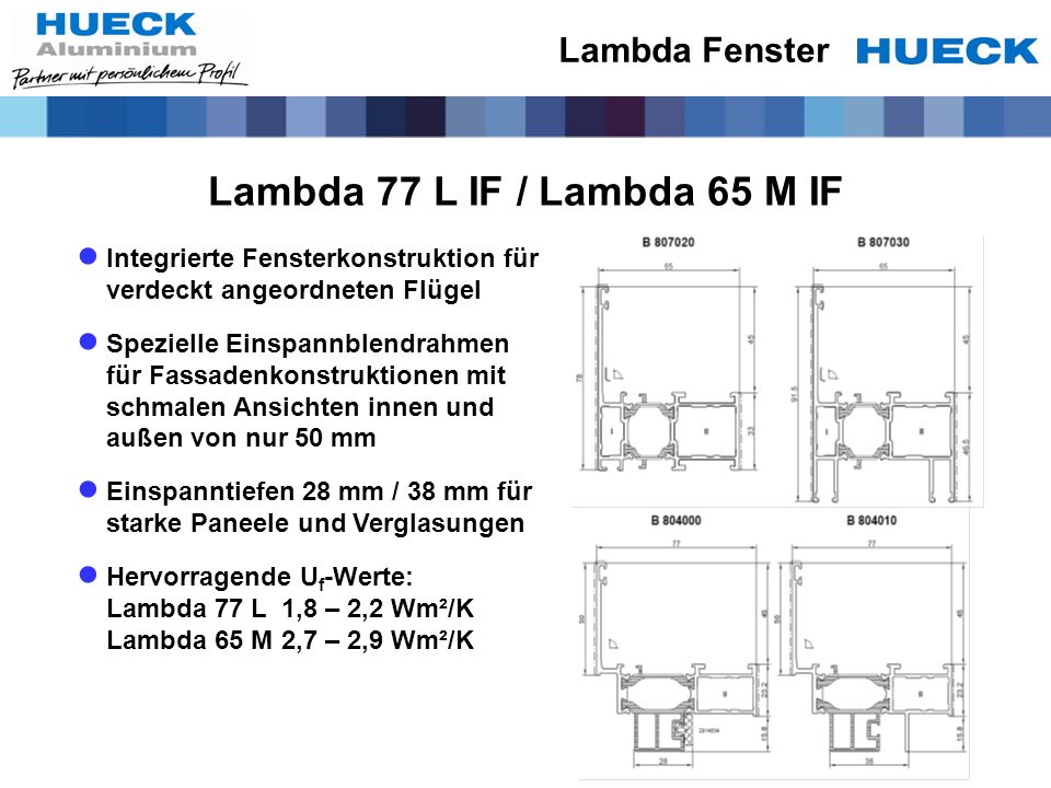 Lambda 77 L IF / Lambda 65 M IF Lambda Fenster
