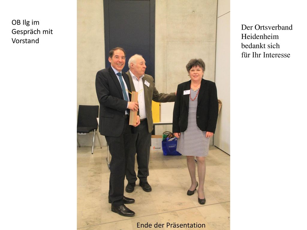 OB Ilg im Gespräch mit Vorstand. Der Ortsverband Heidenheim.