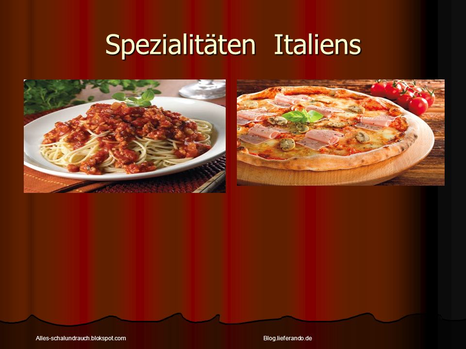 Spezialitäten Italiens