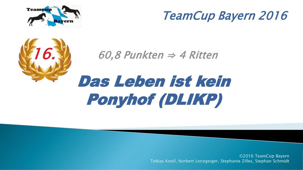 16. Das Leben ist kein Ponyhof (DLIKP) TeamCup Bayern 2016