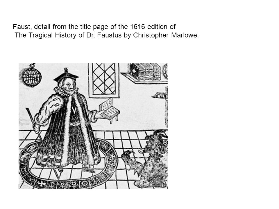 Faust, detail from the title page of the 1616 edition of