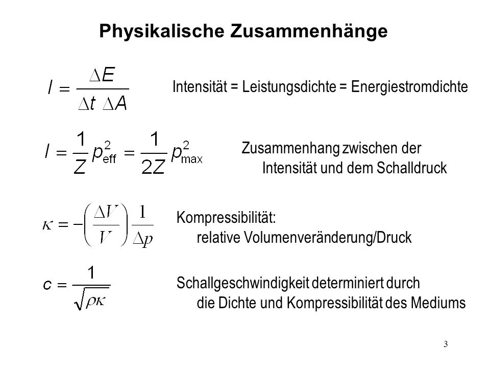 Physikalische Zusammenhänge