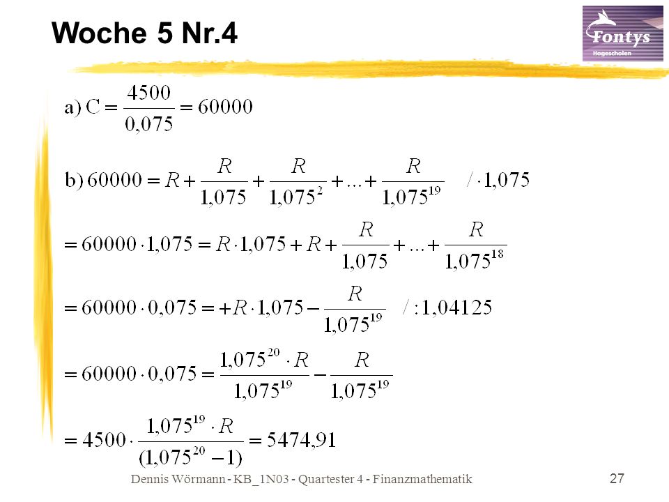 Dennis Wörmann - KB_1N03 - Quartester 4 - Finanzmathematik