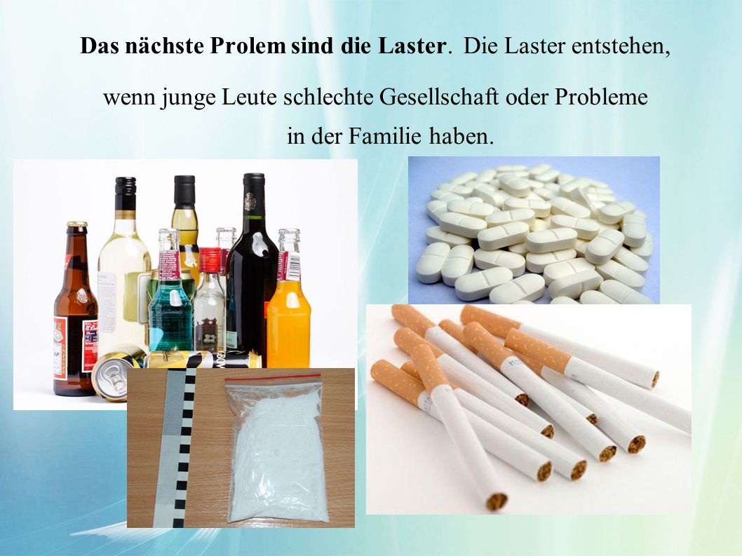Das nächste Prolem sind die Laster. Die Laster entstehen,
