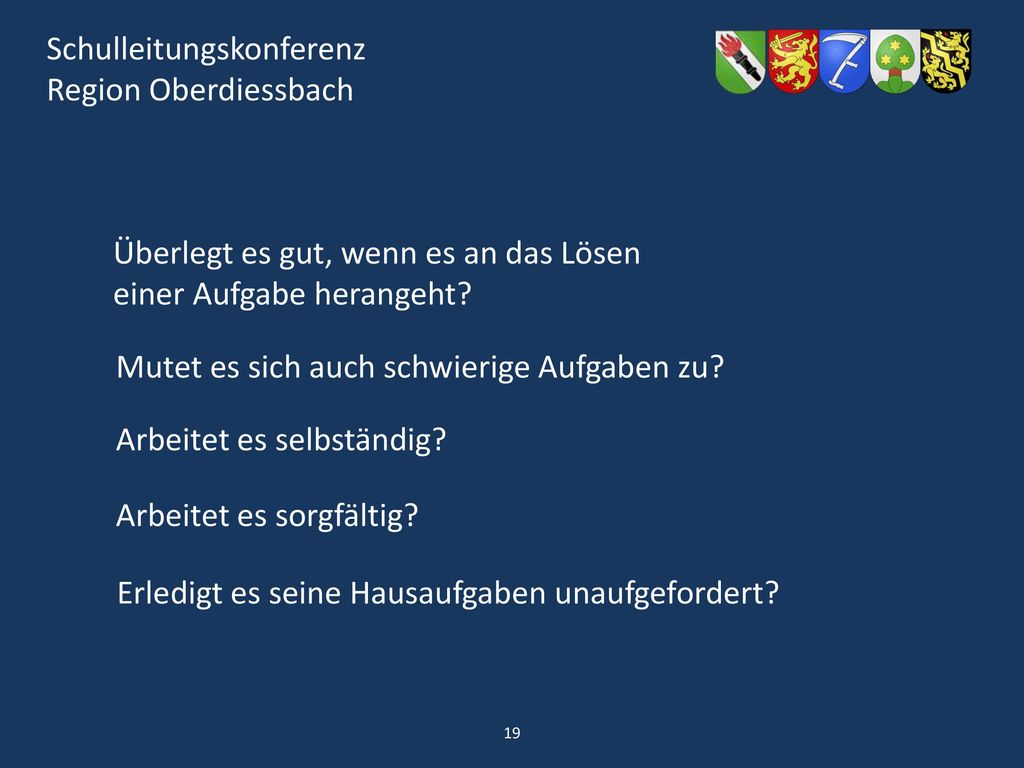 Überlegt es gut, wenn es an das Lösen einer Aufgabe herangeht