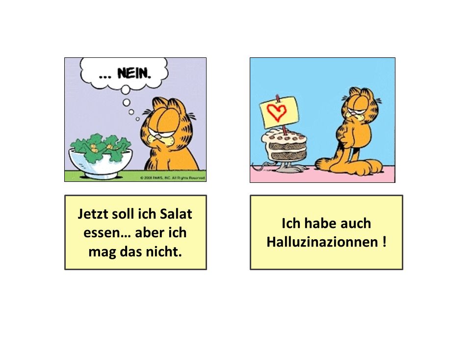 Jetzt soll ich Salat essen… aber ich mag das nicht.