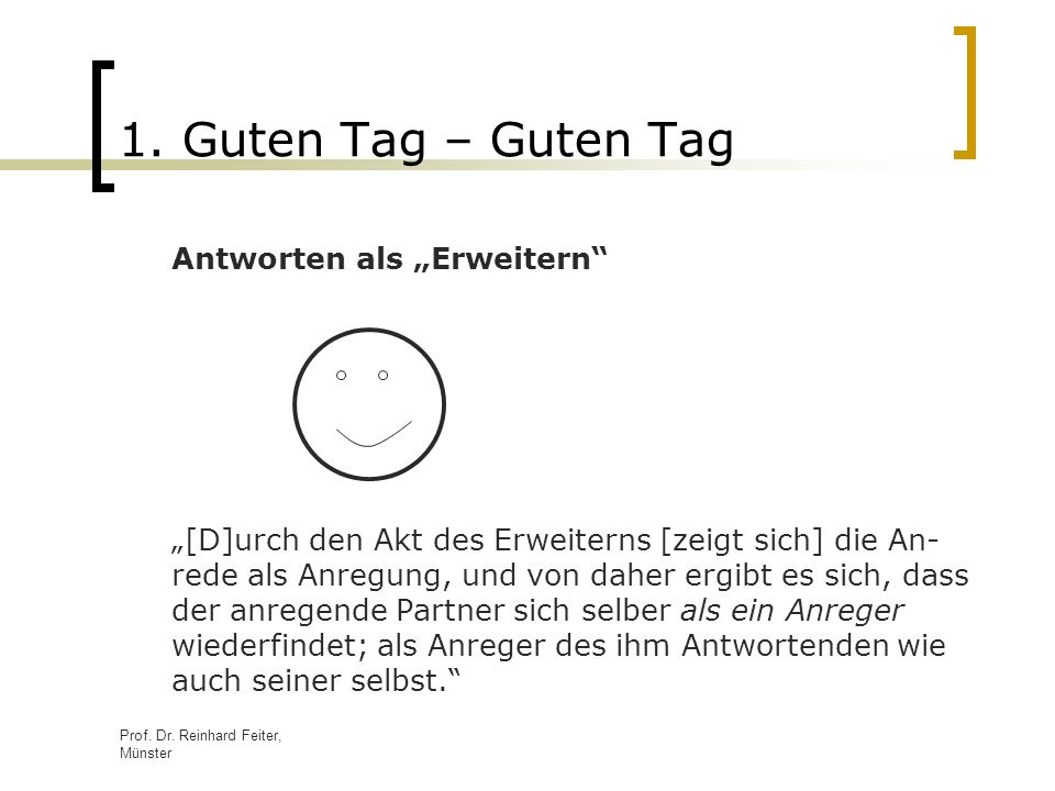 1. Guten Tag – Guten Tag Antworten als „Erweitern