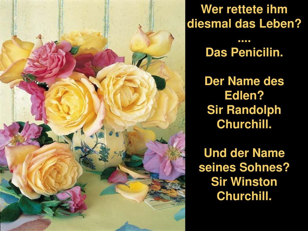 Wer rettete ihm diesmal das Leben .... Sir Randolph Churchill.