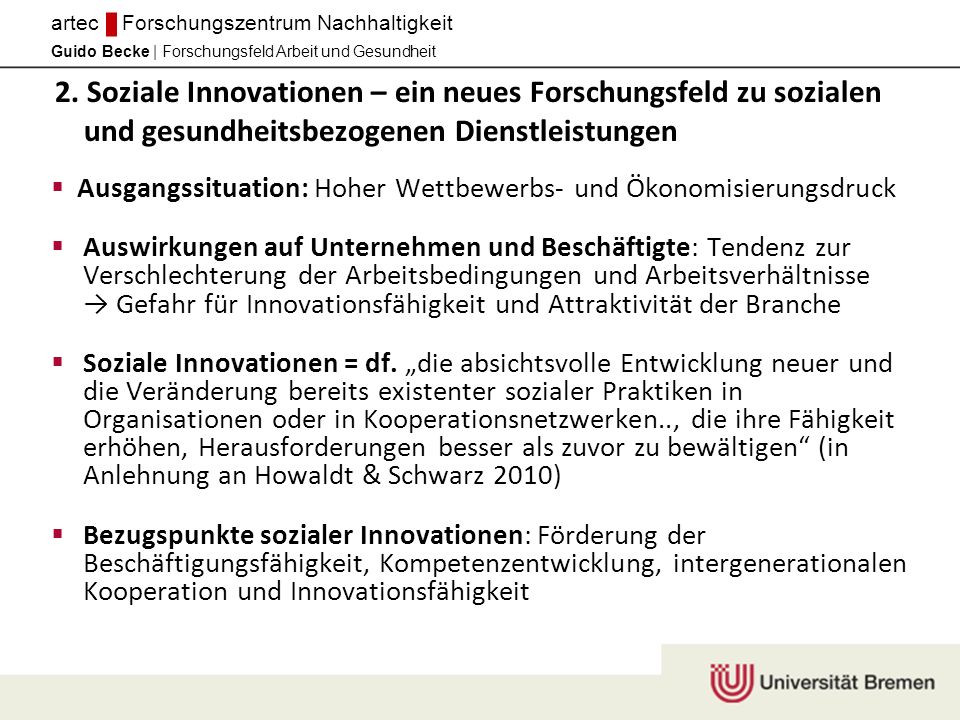 2. Soziale Innovationen – ein neues Forschungsfeld zu sozialen und gesundheitsbezogenen Dienstleistungen