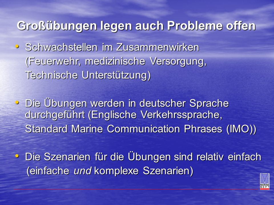 Großübungen legen auch Probleme offen