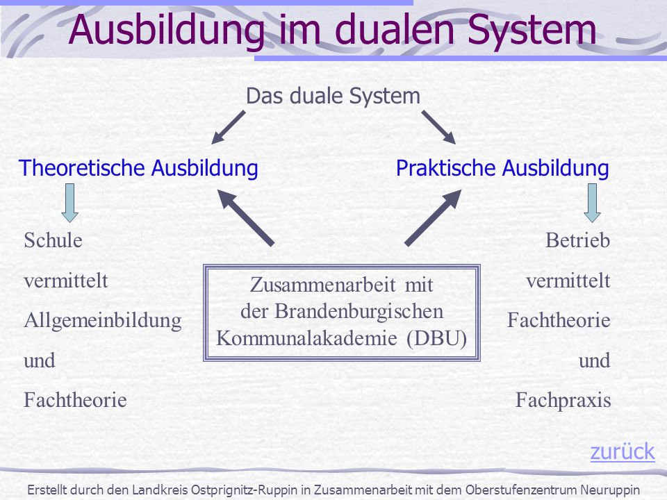 Ausbildung im dualen System