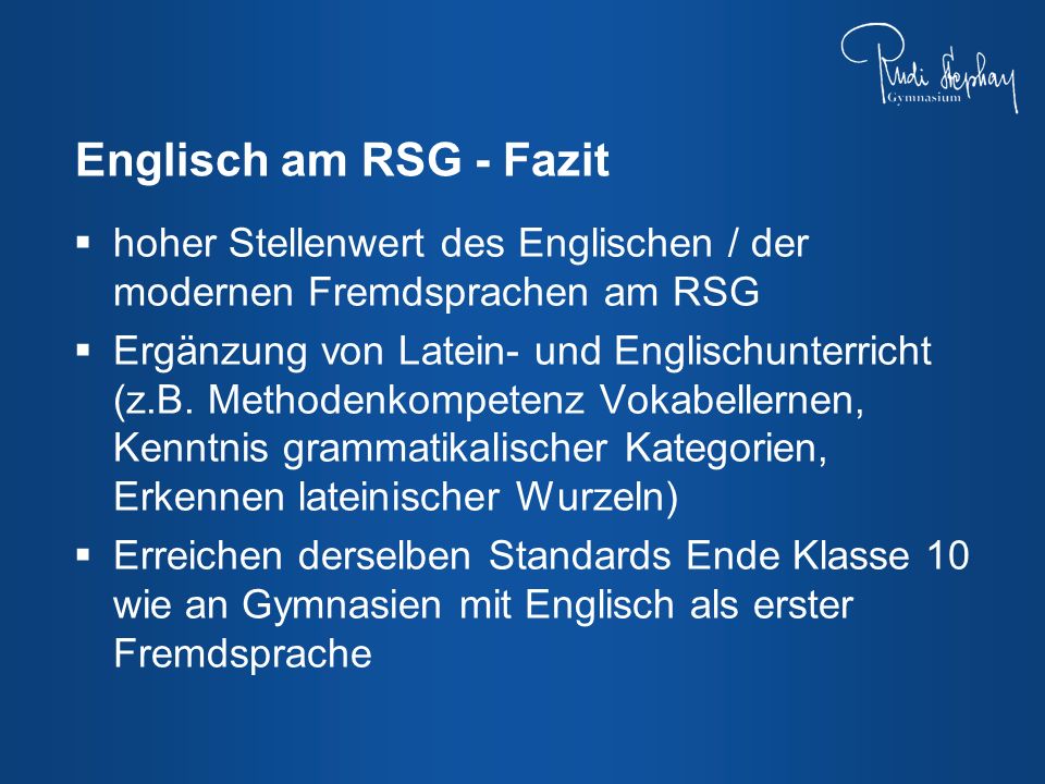 Fazit Englisch