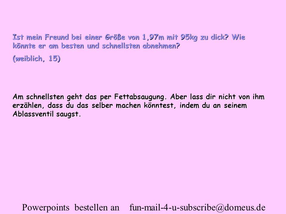 Ist mein Freund bei einer Größe von 1,97m mit 95kg zu dick