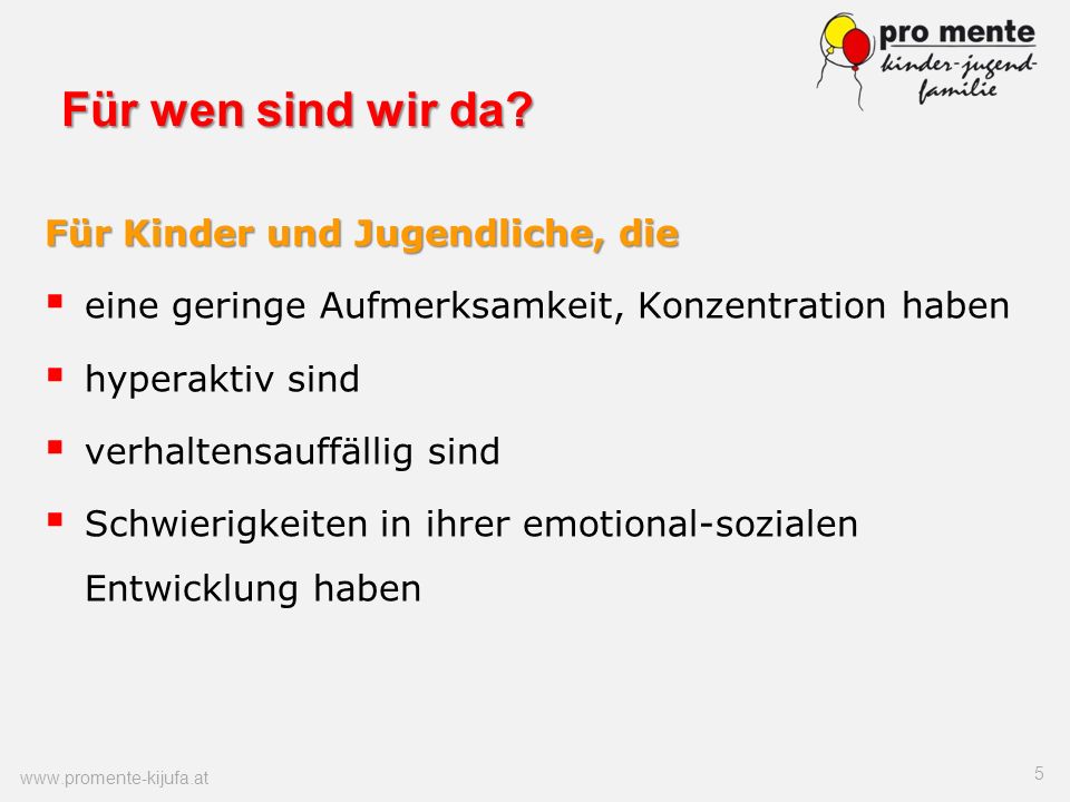 Für wen sind wir da Für Kinder und Jugendliche, die