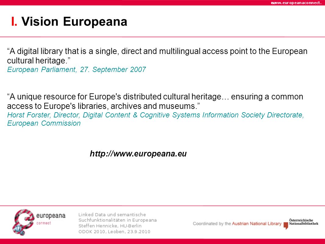 I. Vision Europeana