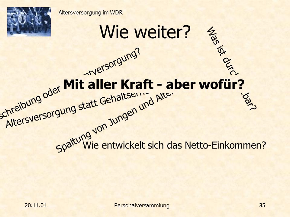 Wie weiter Mit aller Kraft - aber wofür Was ist durchsetzbar