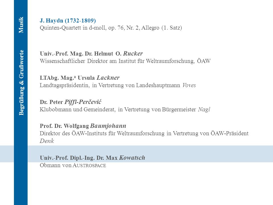 J. Haydn ( ) Quinten-Quartett in d-moll, op. 76, Nr